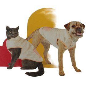 FAUX SHEARLING DOG VEST CREAM BOOTS &BARKLEY SIZE SMALL